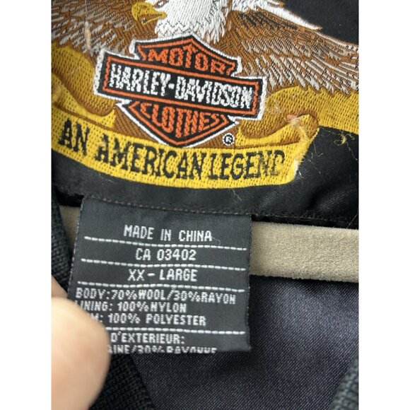VTG Harley Davidson Men’s XXL 95th Anniversary Maroon Varsity Jacket Heavy Duty - Picture 3 of 16